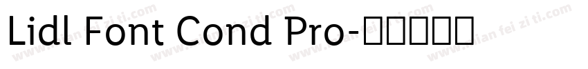 Lidl Font Cond Pro字体转换